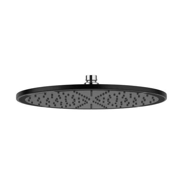 CAP DUS A-QA  ROTUND 300 MM NEGRU MAT / CROM