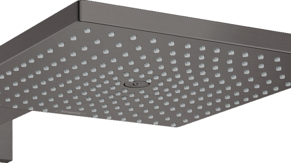 CAP DUS RAINDANCE E 300 AIR 1 JET, 300X300MM, CU PRINDERE PE PERETE CU BRAT 390MM, BRUSHED BLACK CHROME