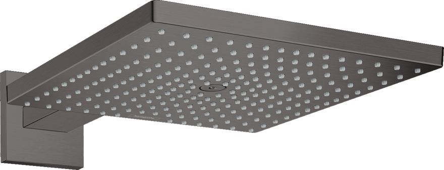 CAP DUS RAINDANCE E 300 AIR 1 JET, 300X300MM, CU PRINDERE PE PERETE CU BRAT 390MM, BRUSHED BLACK CHROME - imagine 1