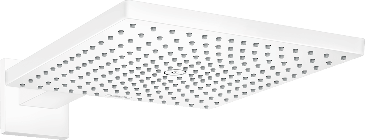 CAP DUS RAINDANCE E 300 AIR 1 JET, 300X300MM, CU PRINDERE PE PERETE CU BRAT 390MM, MATT WHITE - imagine 1