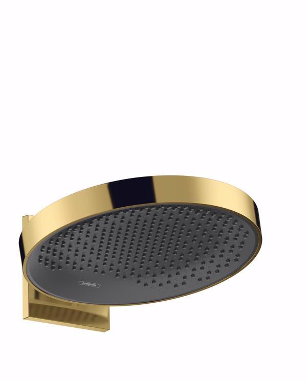 CAP DUS RAINFINITY 360 1 JET, CU PRINDERE PE PERETE,  POLISHED GOLD OPTIC - imagine 1