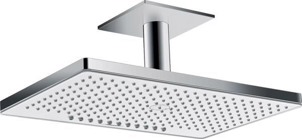 CAP DUS RAINMAKER SELECT 460 MM, 2 JET, CU BRAT DUS 100 MM, MONTAJ DIN TAVAN, ALB-CROM - imagine 1