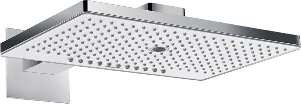 CAP DUS RAINMAKER SELECT 460 MM, 3 JETURI, BRAT DUS 460 MM,  MONTAJ PE PERETE, ALB-CROM - imagine 1