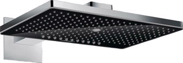 CAP DUS RAINMAKER SELECT 460 MM, 3 JETURI, BRAT DUS 460, MONTAJ PE PERETE,NEGRU-CROM - imagine 1