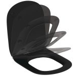 CAPAC WC TESI SLIM SOFT-CLOSE EASYFIX+, NEGRU MAT (DOAR PT T4932V3)