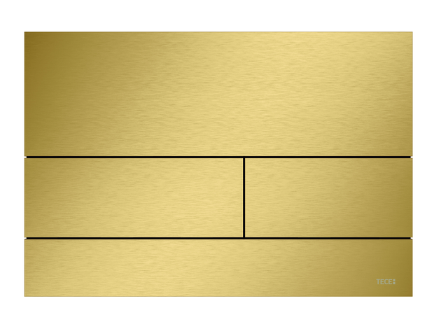 CLAPETA ACTIONARE IN DOUA TREPTE TECESQUARE BRUSHED GOLD OPTIC II ANTIAMPRENTA 240X170X2 MM - imagine 1