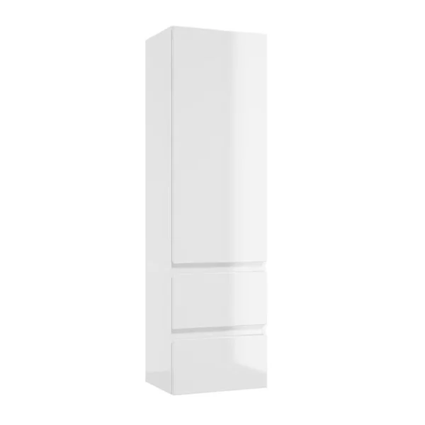 COLOANA MOBILIER COMO, 40X31.6X140 CM, O USA REVERSIBILA SI DOUA SERTARE SOFT-CLOSE, ALB LUCIOS