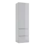COLOANA MOBILIER COMO, 40X31.6X140 CM, O USA REVERSIBILA SI DOUA SERTARE SOFT-CLOSE, GRI DESCHIS LUCIOS