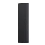 COLOANA MOBILIER SIENA 400X170X1600, O USA, 6 RAFTURI STICLA, NEGRU MAT