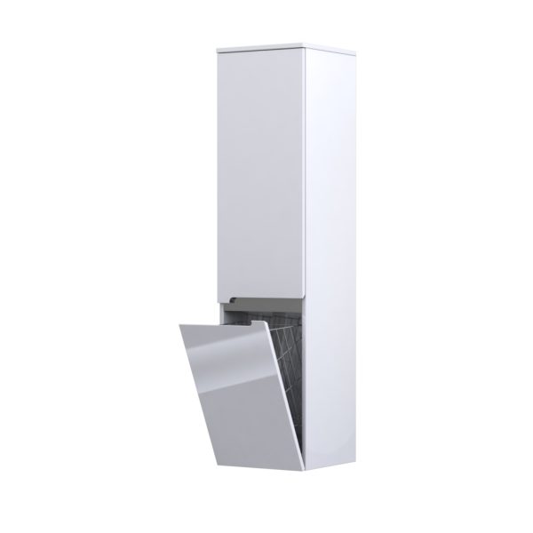COLOANA MOBILIER SILVER 350X350X1440,USI DESCHIDERE STANGA ,COS RUFE, ALB LUCIOS