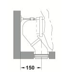 COT SCURGERE WC 90 GRADE METROPOL BACK TO WALL