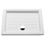 CUVA DUS CERAMICA RECTANGULARA ATLAS 1200X800X80 ALB FARA SIFON