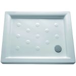CUVA DUS CERAMICA RECTANGULARA ATLAS 900X720X80 ALB FARA SIFON