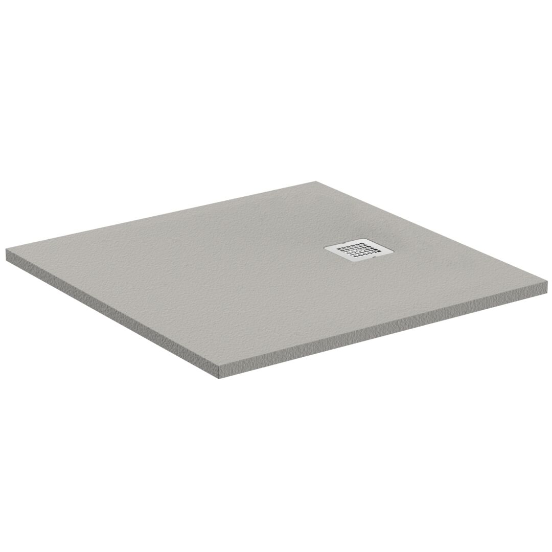 CUVA DUS COMPOZIT ULTRAFLAT  800X800X30 GRI ASFALTIC - imagine 1