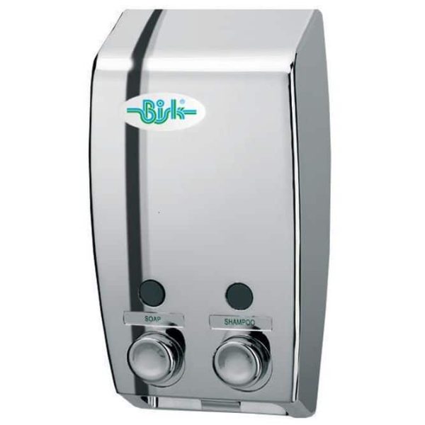 DOZATOR SAPUN LICHID DUBLU BISK 2 X 400 ML CROM