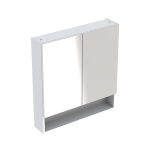 DULAP CU OGLINDA 60 CM SELNOVA SQUARE CU DOUA USI, ALB,