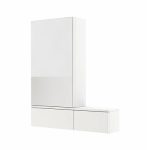 DULAP LATERAL CU OGLINDA STANGA 80.8X85X17.6 CM ALB LUCIOS