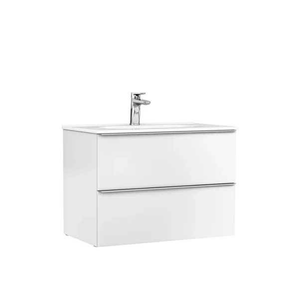 DULAP SHONA 80X56X45.2 CM PENTRU LAVOAR, DOUA SERTARE, ALB MAT