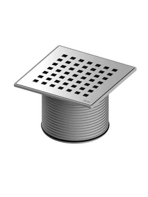 INALTATOR TECEdrainpointS CU RAMA DIN INOX, CU GRILA QUADRATUM DIN INOX MASIV, 150X150 MM - imagine 1