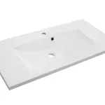 LAVOAR AMELIA 90 CM, MARMURA COMPOZITA, ALB