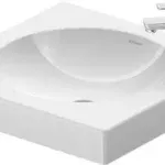 LAVOAR ARCHITEC 500X500 CU GAURA PENTRU BATERIE DREAPTA ALB - CU SET FIXARE CAL. I