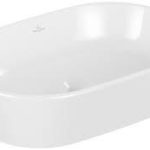 LAVOAR ARCHITECTURA OVAL 60 CM CU PREAPLIN ,MONTAJ PE BLAT, ALB LUCIOS