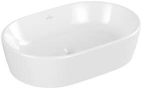 LAVOAR ARCHITECTURA OVAL 60 CM CU PREAPLIN ,MONTAJ PE BLAT, ALB LUCIOS - imagine 1