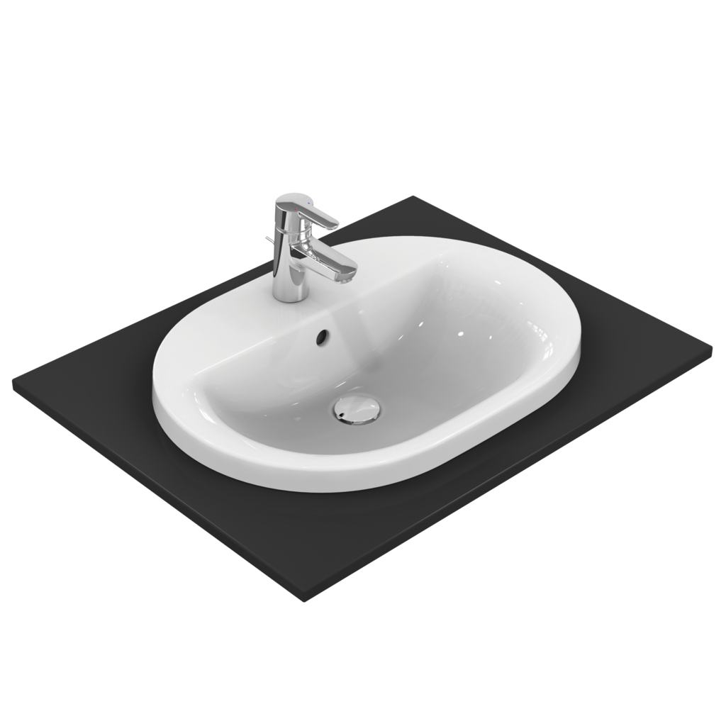 LAVOAR CONNECT OVAL 62X46 INCASTRABIL, CU GAURA PENTRU BATERIE SI PREAPLIN - imagine 1