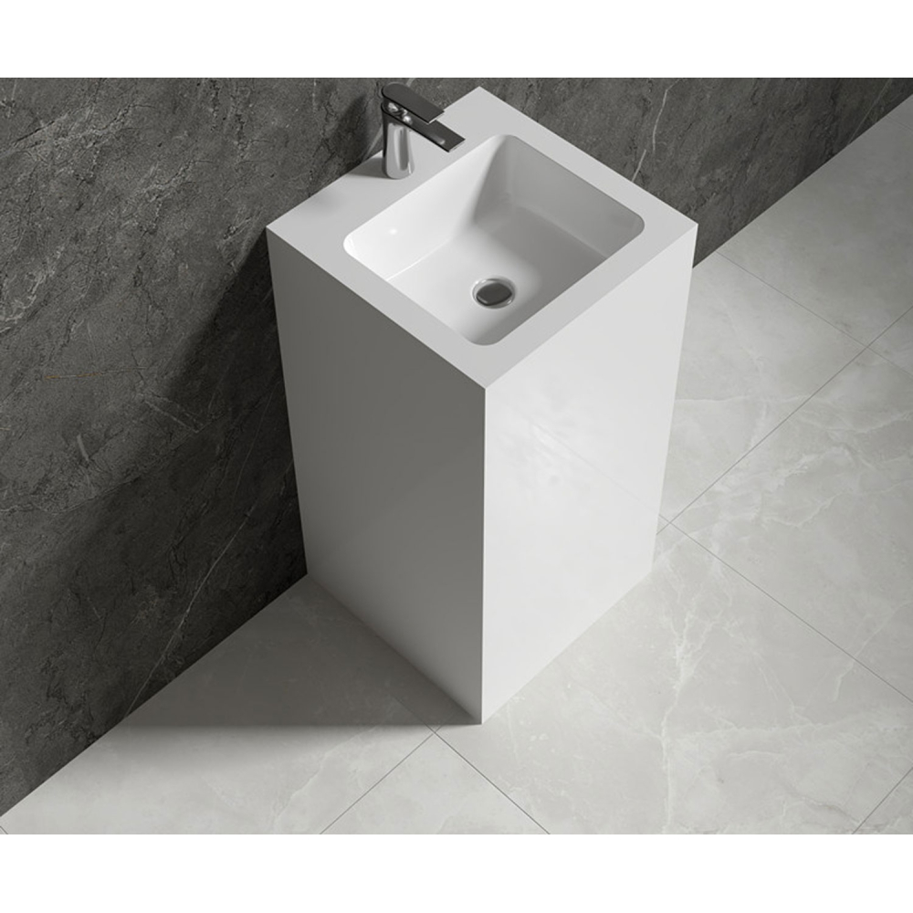 Lavoar freestanding compozit ceramic 430x430x840 - imagine 2