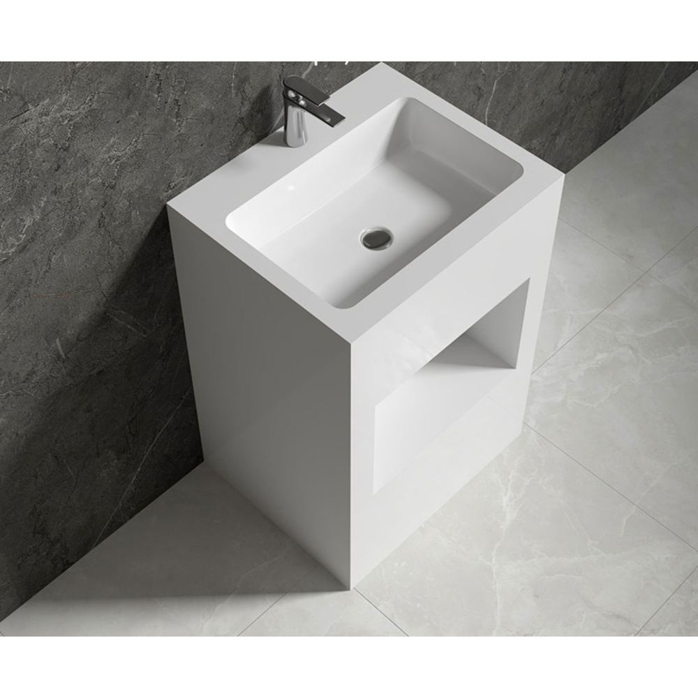 Lavoar freestanding compozit ceramic 580x480x840 - imagine 2