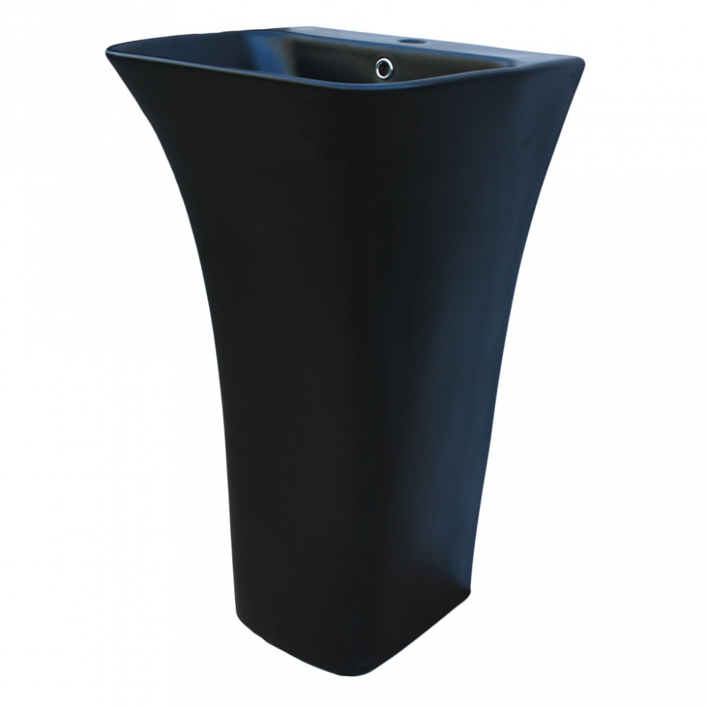 Lavoar freestanding negru mat - imagine 1