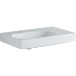 LAVOAR GEBERIT CITTERIO CU BLAT 75X50 CM, ORIFICIU BATERIE STANGA, FARA PREAPLIN RAFT DREAPTA, KERATECT, ALB