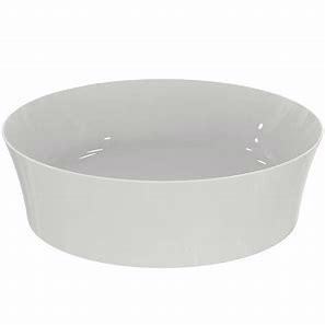 LAVOAR IPALYSS ROTUND DIAM. 40 CM, FARA ORIFICIU BATERIE SI FARA PREAPLIN, CU PERETII SUBTIRI, ALB - imagine 1