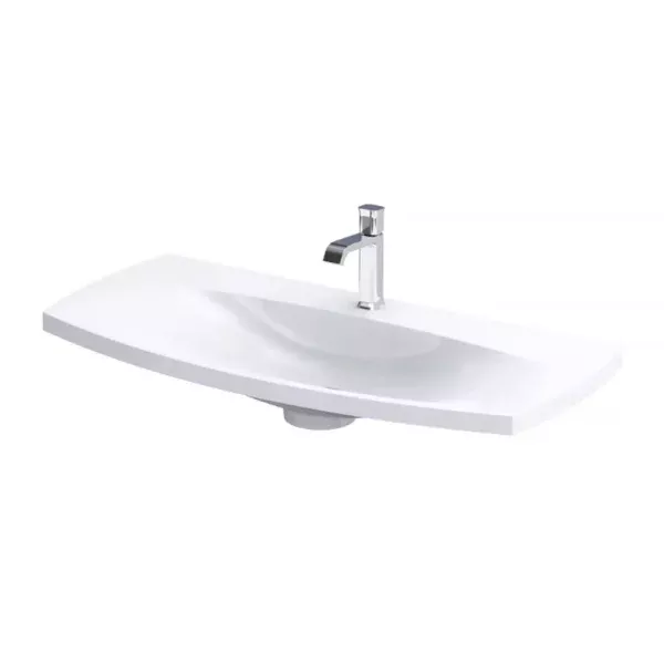 LAVOAR LOUIS 102X48, MARMURA COMPOZITA, ALB MAT