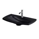 LAVOAR LOUIS 82X48, MARMURA COMPOZITA, NEGRU MAT