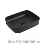 Lavoar negru mat 500x400x135