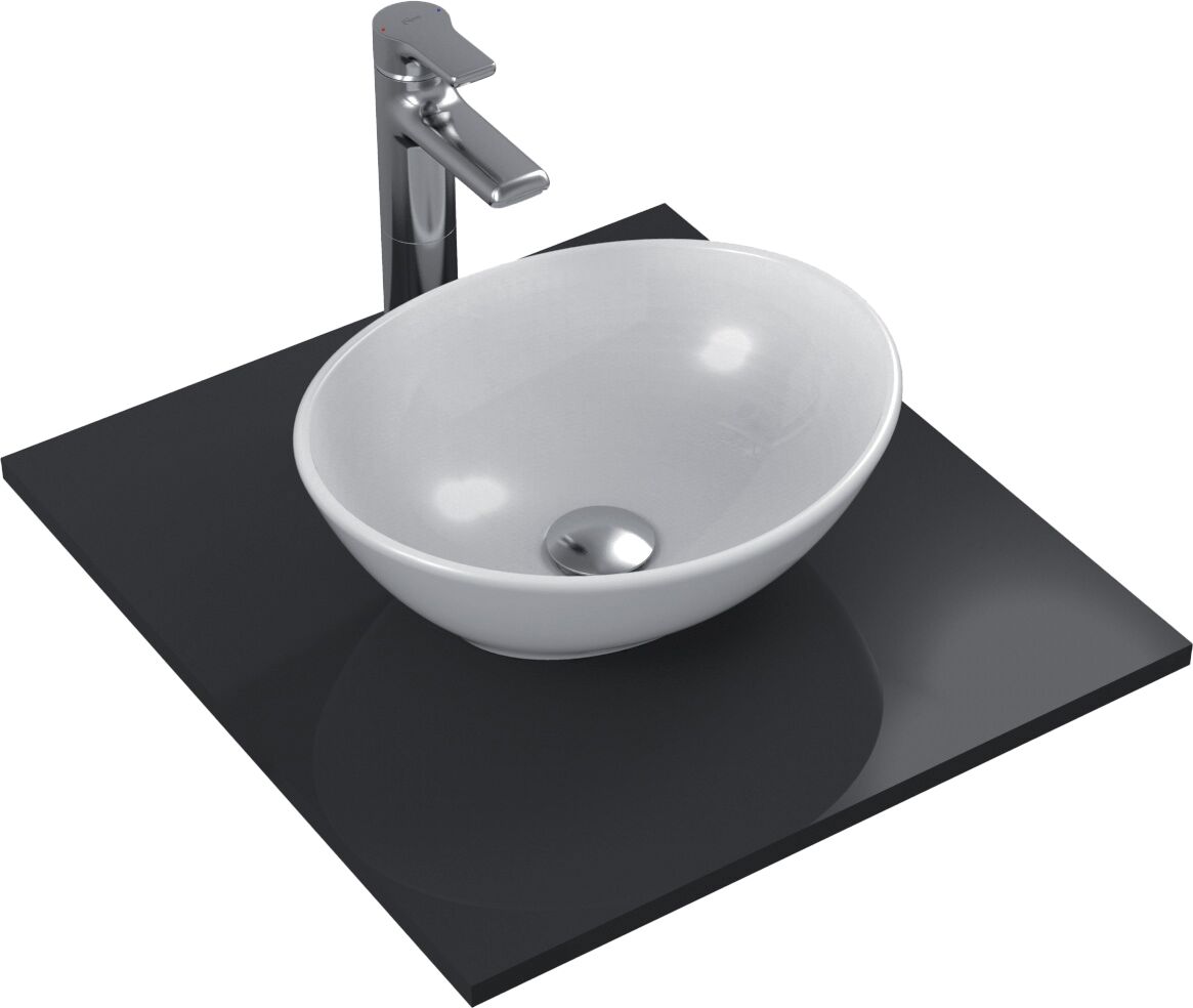 LAVOAR STRADA 41X34 OVAL PENTRU MONTAJ PE BLAT - imagine 1