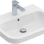 LAVOAR SUSPENDAT 60X47 CM ARHITECTURA, CU PREAPLIN SI ORIFICIU PENTRU BATERIA, ALB ALPIN
