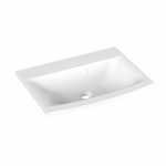 LAVOAR WAVE 60 CM, MARMURA COMPOZITA, ALB NOU