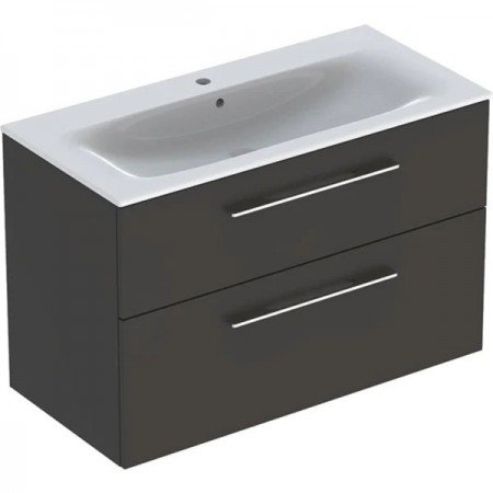 MOBILIER 100 CM SELNOVA SQUARE CU LAVOAR, DOUA SERTARE,LAVA