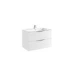MOBILIER AGATA 79.7X45.3 ALB, 2 SERTARE + LAVOAR EMMA
