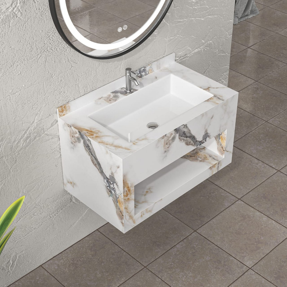 Mobilier baie compozit ceramic 100x50x42 - imagine 3