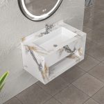 Mobilier baie compozit ceramic 120x50x42 - imagine 3