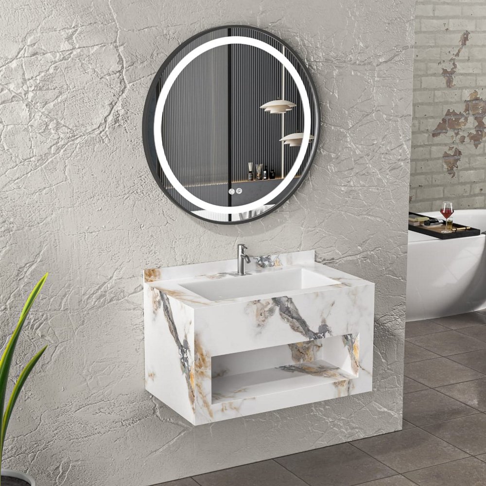 Mobilier baie compozit ceramic 80x50x42 - imagine 1
