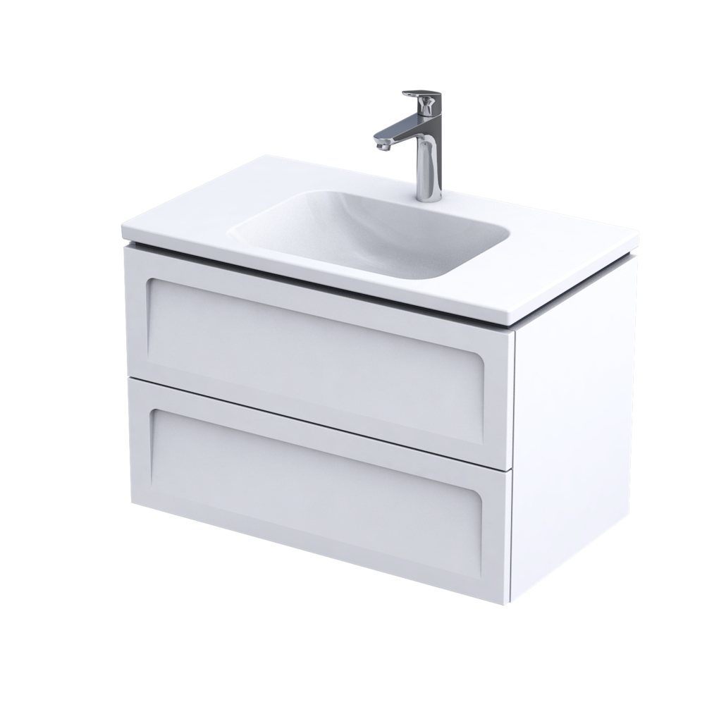 MOBILIER BERYL 80 CM, 2 SERTARE, ALB MAT - imagine 1