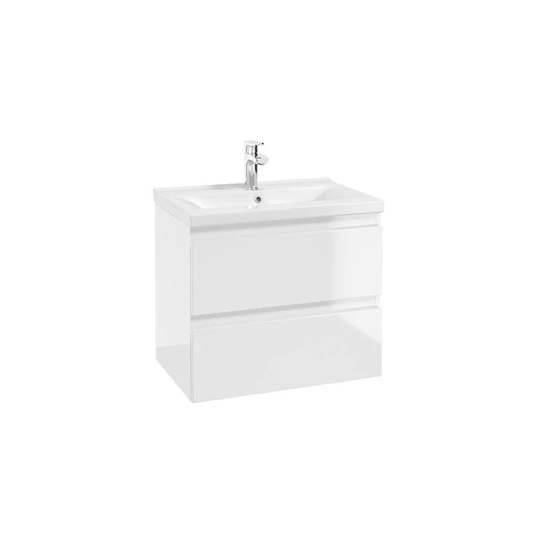 MOBILIER COMO 60, 59.9X40X50 CM, 2 SERTARE SOFT-CLOSE, ALB LUCIOS - imagine 1