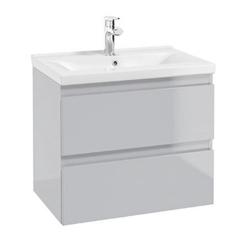 MOBILIER COMO 60, 59.9X40X50 CM, 2 SERTARE SOFT-CLOSE, GRI DESCHIS LUCIOS - imagine 1