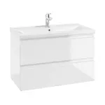 MOBILIER COMO 80, 79.9X40X50 CM, 2 SERTARE SOFT-CLOSE, ALB LUCIOS