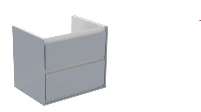 MOBILIER CONNECT AIR 60 CM GRI DESCHIS LUCIOS CU ALB MAT - imagine 1