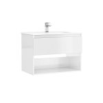 MOBILIER DAILY 100X46X56.5 ALB LUCIOS,1 SERTAR+RAFT,CU LAVOAR